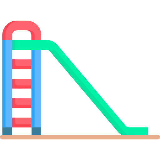 Slide fun amusement park leisure icon