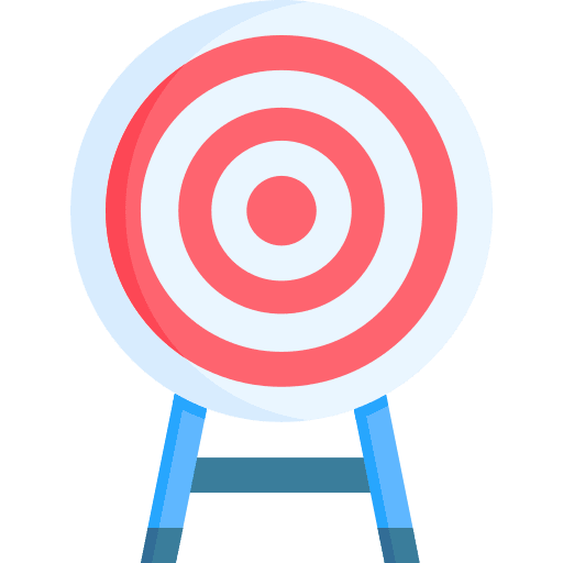 Dart board sports and competition archery dart board icon