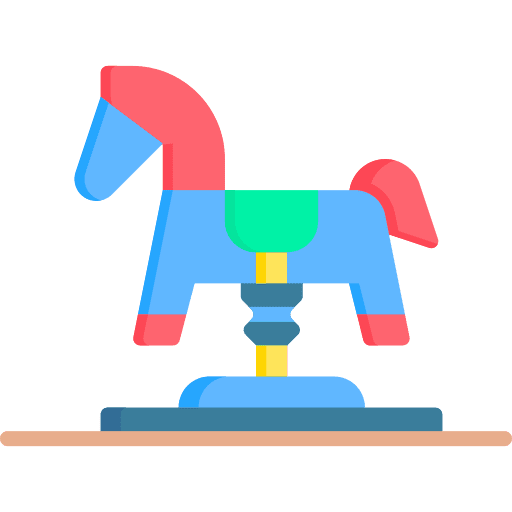 Kiddie ride entertainment playground game icon