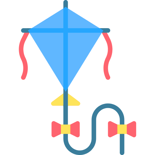 Kite toy leisure free time icon