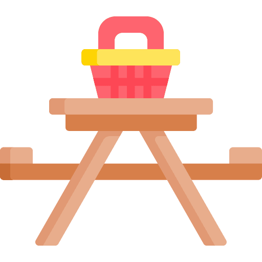 Picnic table picnic plant pot rest area icon