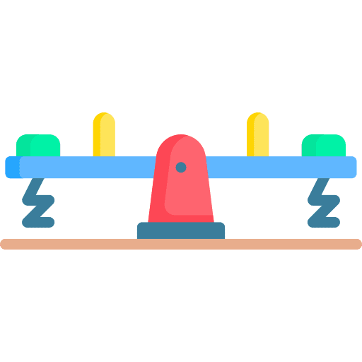 Seesaw leisure seesaw fun icon