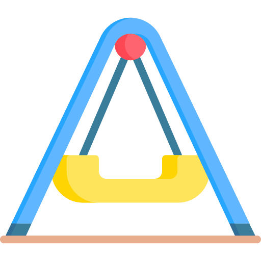 Swing playground amusement park ship icon