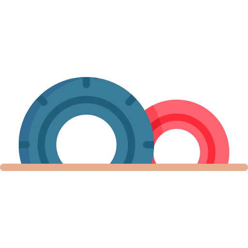 Tires playground amusement park playtime icon