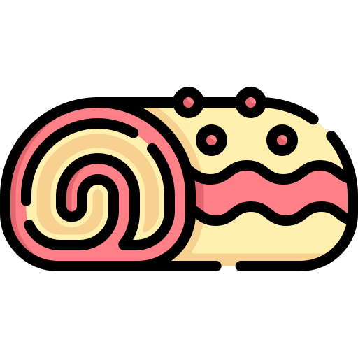 Roll cake bakery sweet roll cake icon