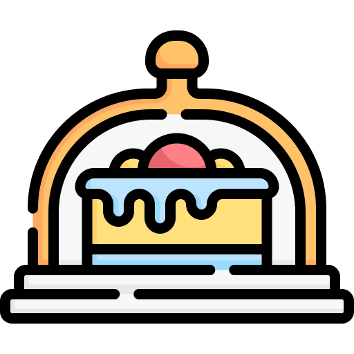 Cake dome food and restaurant cakes baker icon
