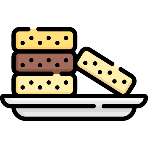 Shortbread cookie food tasty icon