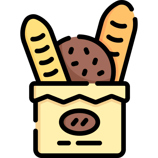 Bread bakery handmade bread icon