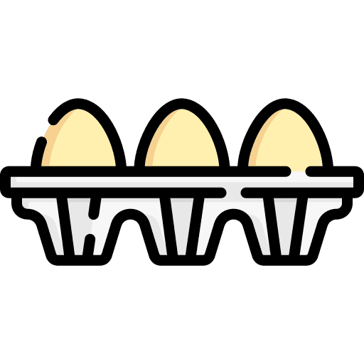 Eggs food and restaurant box organic food icon