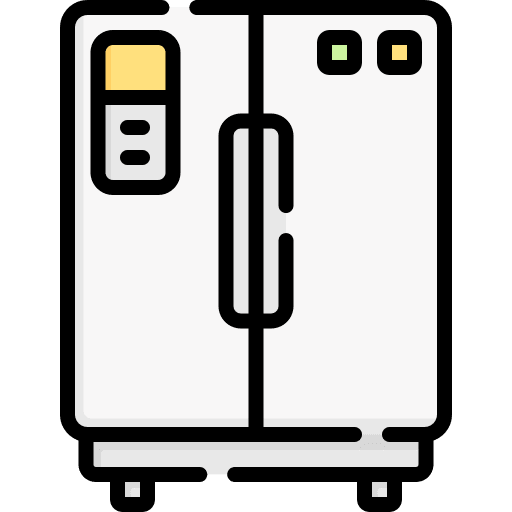 Fridge electronics freeze food and restaurant icon