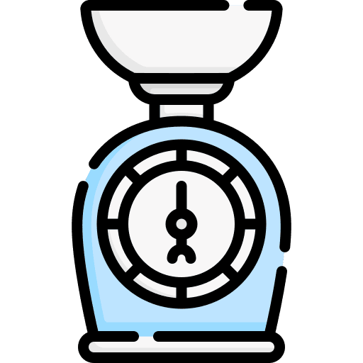 Kitchen scale equipment balance weighing scale icon