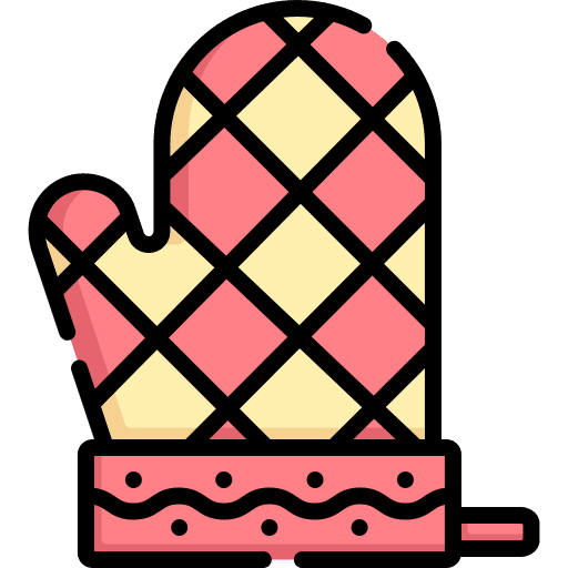 Mitten mittens fireproof kitchen icon