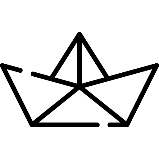 Boat art boat paper icon