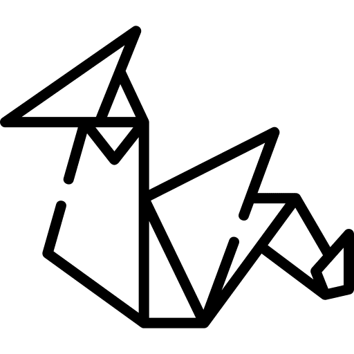 Dragon art and design paper craft icon