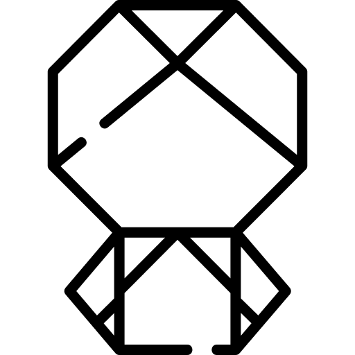 Kid art and design origami paper icon