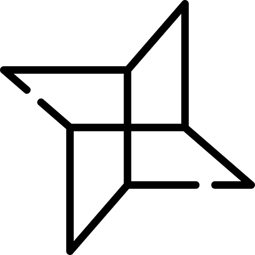 Ninja folding paper star icon