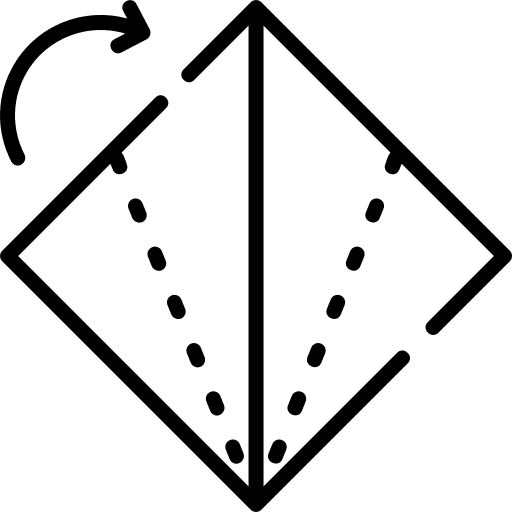 Origami folding paper art and design icon