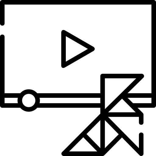 Origami paper folding multimedia icon