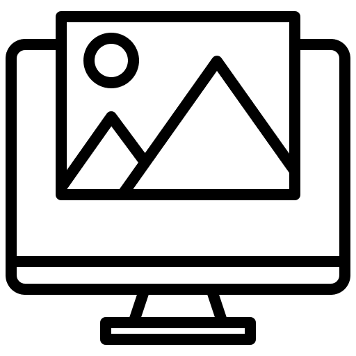 Picture landscape image seo and web icon