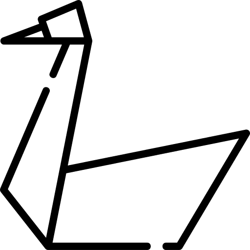 Swan swan folding art and design icon