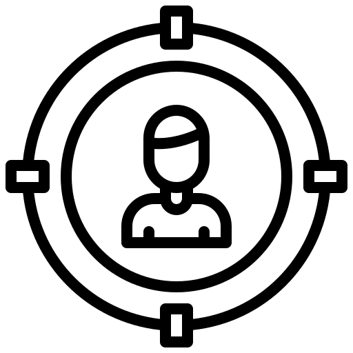 Target segmentation target audience seo and web icon