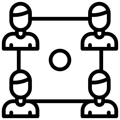 Teamwork group members people icon