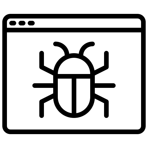 Virus seo browser web page icon