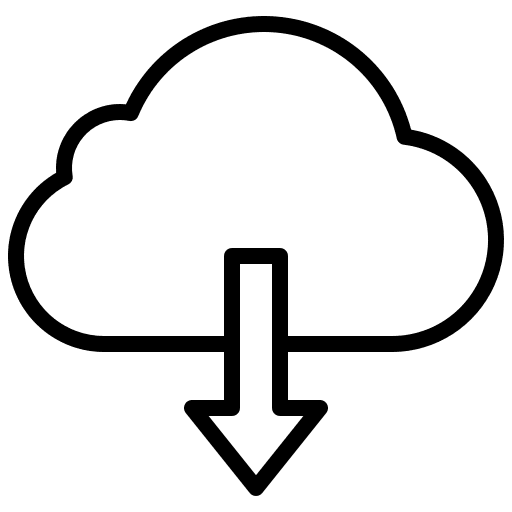 Cloud storage seo and web data icon