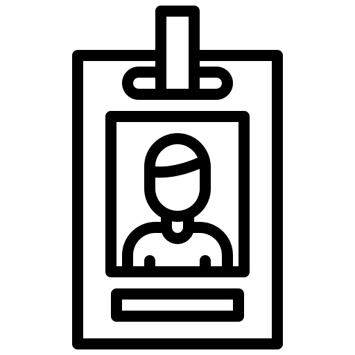 Id card identity user id card icon