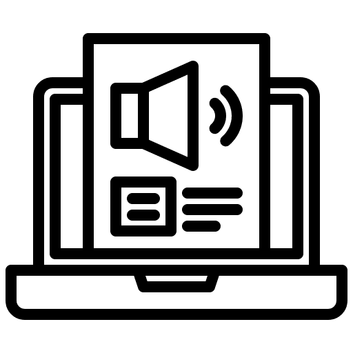 Laptop digital marketing seo icon