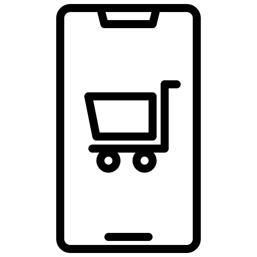 Online shopping cart mobile shopping ui icon