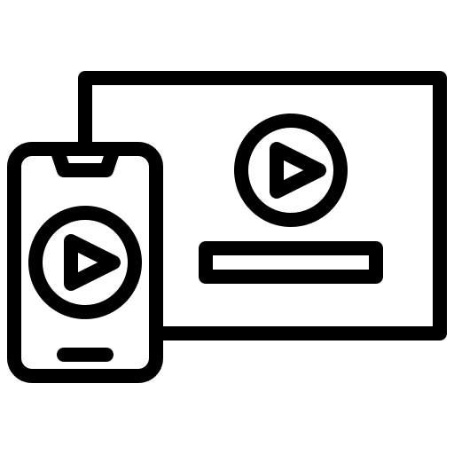 Responsive video electronics seo and web icon