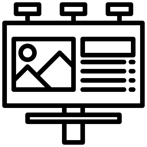 Billboard promotion advertisement marketing icon