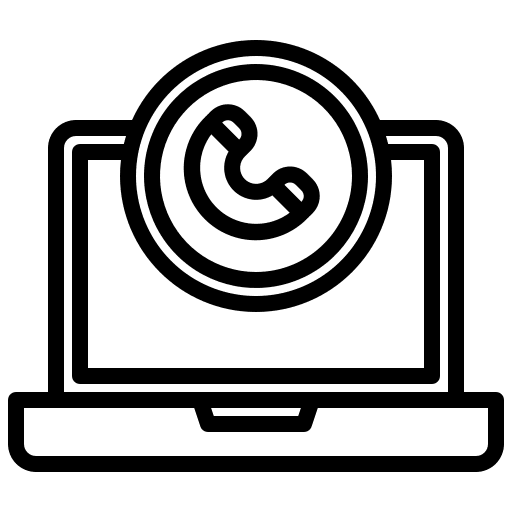 Call call communications laptop icon