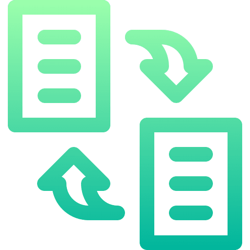 Data transfer file sync transfer icon