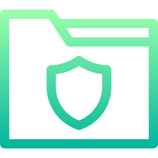 Folder security certification commerce and shopping icon