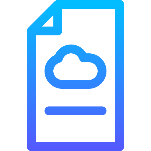 Cloud archive interface cloud icon