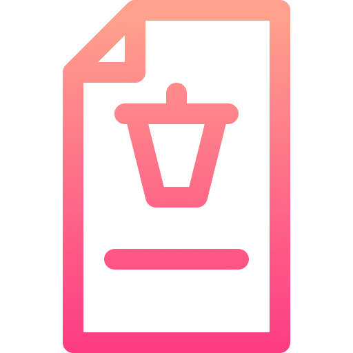 Delete file rubbish file trash icon