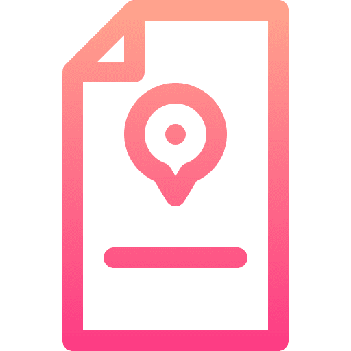 Location pin file document icon