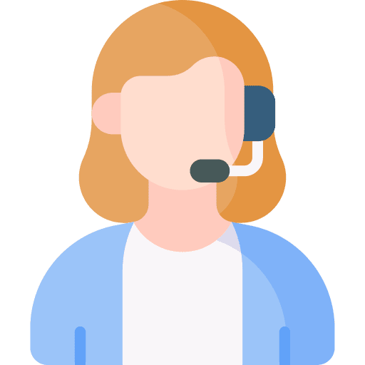 Customer service agent blonde headset customer service agent icon
