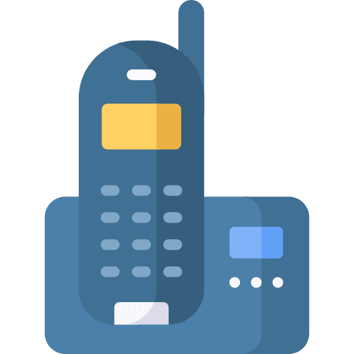 Landline telephone communications phone call icon