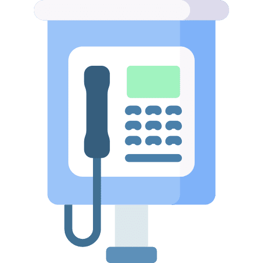 Payphone phone call phone box communications icon