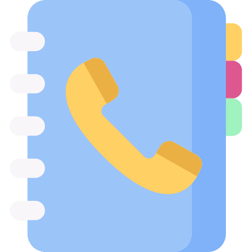 Phone book education telephone contact person icon