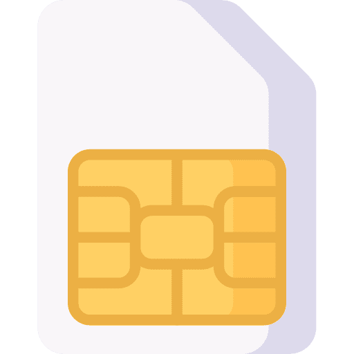Sim card technology travel sim card icon