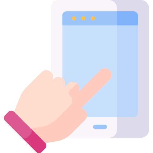 Touch screen touch finger smartphone icon