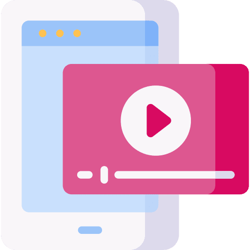 Video player social media mobile application music and multimedia icon