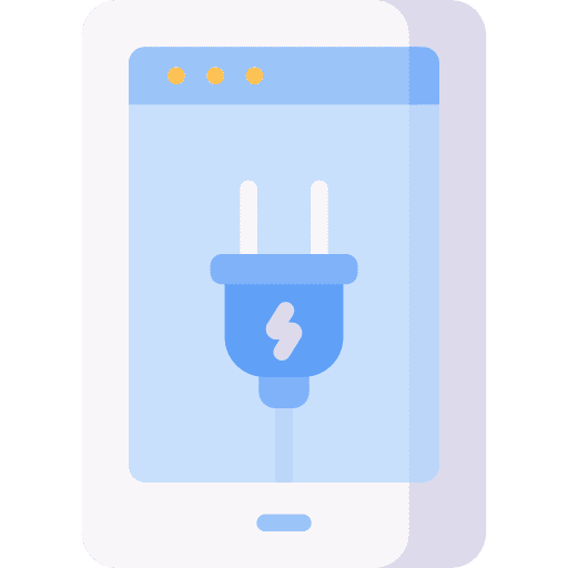 Charging energy charge plug icon