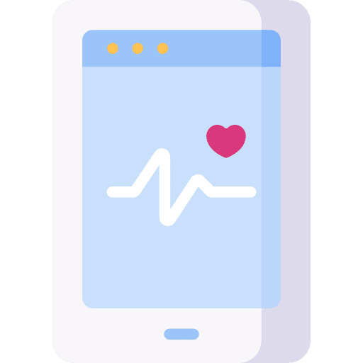 Heart rate mobile electronics mobile application icon