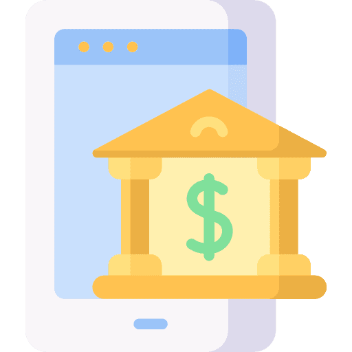 Online banking online payment dollar smartphone icon