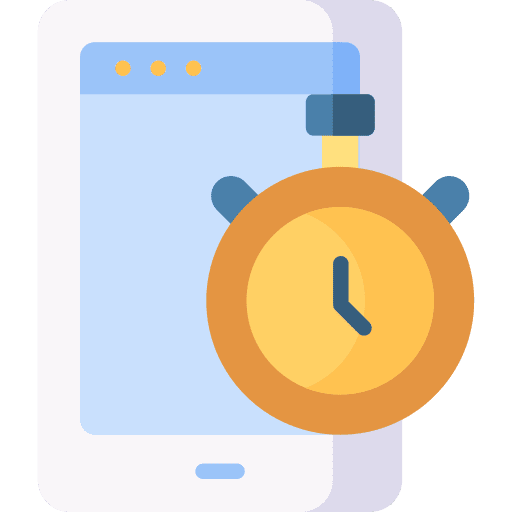 Timer smartphone countdown telephone icon